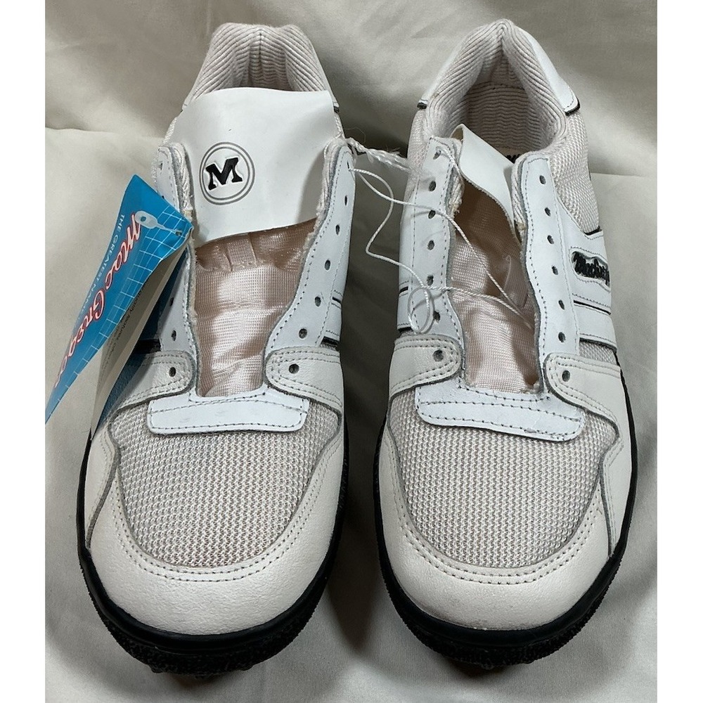 Vintage MacGregor Golf Shoes Men's 9 White Leather Turf Cleats NOS Made Korea